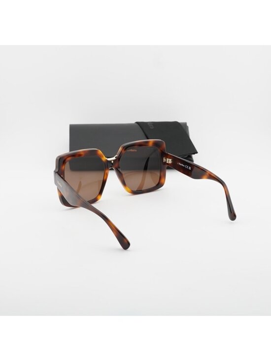 Max Mara ERNEST MM0088 52E Sunglasses Havana Square Frame, Brown Lenses main image 7